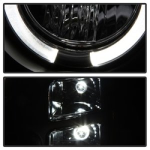 GMC Sierra 1500 Headlights - SPYDER - Projector LED Halo - Black - `08-`13