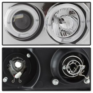 GMC Sierra 1500 Headlight Set - SPYDER - LED Halo - Chrome - `07-`13