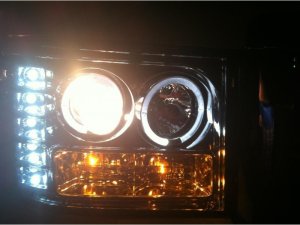 GMC Sierra 2500 Headlight Set - SPYDER - LED Halo - Chrome - `07-`13