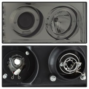 GMC Sierra 1500 Headlights - SPYDER - Projector LED Halo - Smoke - `07-`13