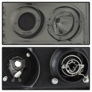 GMC Sierra 1500 Headlights - SPYDER - Projector LED Halo - Smoke - `07-`13