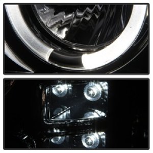 GMC Sierra 3500 Headlights - SPYDER - Projector LED Halo - Smoke - `07-`13