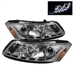 Honda Accord Headlight Set - SPYDER - DRL LED Projector, LED Halo - Chrome - `08-`12 Honda Accord Headlight Set - SPYDER - DRL LED Projector, LED Halo - Chrome - `08-`12