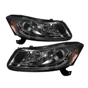 Honda Accord Headlights - SPYDER - Projector LED Halo DRL - Smoke - `08-`12 Honda Accord Headlights - SPYDER - Projector LED Halo DRL - Smoke - `08-`12