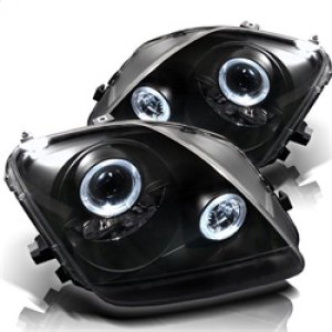 Honda Prelude Headlights - SPYDER - Projector LED Halo - Black - `97-`01