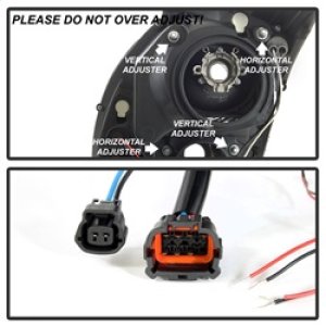 Infiniti G35 Headlights - SPYDER - Projector Halogen - LED Halo DRL - Black - `03-`07