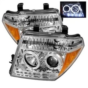 Nissan Frontier Headlights - SPYDER - Projector LED Halo - Chrome - `05-`08