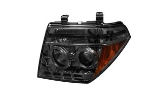 Nissan Frontier Headlights - SPYDER - Projector LED Halo - Smoke - `05-`08