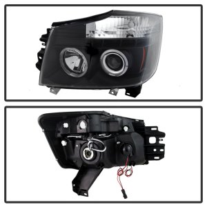 Nissan Armada Headlights - SPYDER - LED Halo Projector - Black - `04-`07 Nissan Armada Headlights - SPYDER - LED Halo Projector - Black - `04-`07