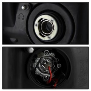 Nissan Titan Headlights - SPYDER - LED Halo Projector - Black - `04-`14