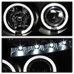 Nissan Titan Headlights - SPYDER - LED Halo Projector - Black - `04-`14