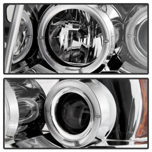 Nissan Armada Headlight Set - SPYDER - Projector, LED Halo - Chrome - `04-`07
