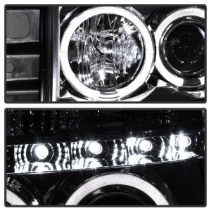 Nissan Armada Headlight Set - SPYDER - Projector, LED Halo - Chrome - `04-`07