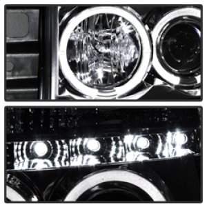 Nissan Titan Headlight Set - SPYDER - Projector, LED Halo - Chrome - `04-`14