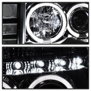 Nissan Titan Headlight Set - SPYDER - Projector, LED Halo - Chrome - `04-`14