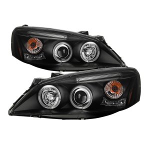 Pontiac G6 Headlights - SPYDER - Projector, LED Halo - Black - `05-`08