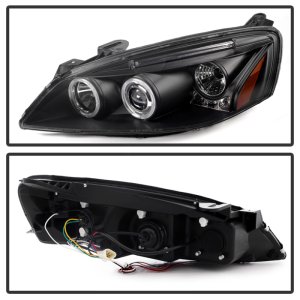 Pontiac G6 Headlights - SPYDER - Projector, LED Halo - Black - `05-`08