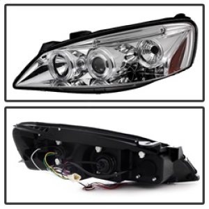 Pontiac G6 Projector Headlights - SPYDER - LED Halo - Chrome - `05-`08