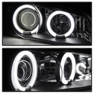 Pontiac Grand Prix Headlights - SPYDER - CCFL Halo Projector - Black - `97-`03
