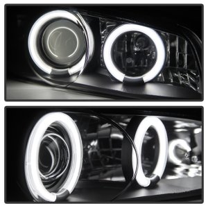 Pontiac Grand Prix Headlights - SPYDER - CCFL Halo Projector - Black - `97-`03