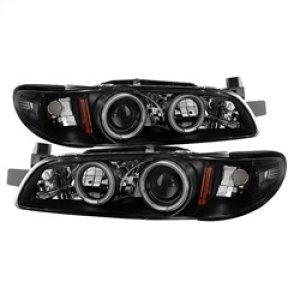 Pontiac Grand Prix Headlights - SPYDER - CCFL Halo Projector - Black - `97-`03