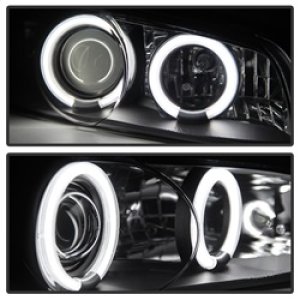 Pontiac Grand Prix Headlights - SPYDER - CCFL Halo Projector - Black - `97-`03