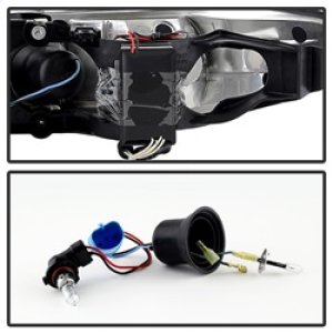 Pontiac Grand Prix Headlights - SPYDER - CCFL Halo Projector - Black - `97-`03