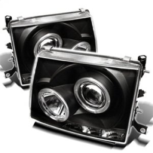 Toyota Tacoma Headlights - SPYDER - Projector, LED Halo - Black - `97-`00