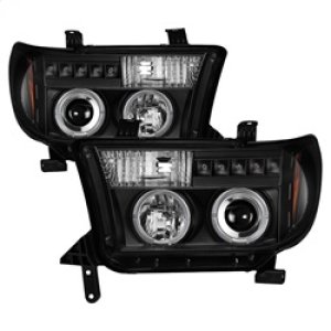 Toyota Tundra Headlights - SPYDER - Projector LED Halo - Black - `07-`13
