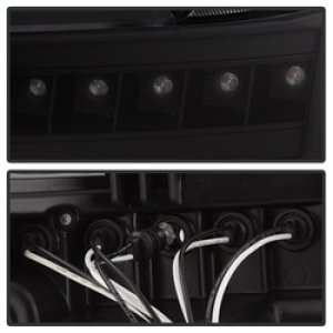 Toyota Tundra Headlights - SPYDER - Projector LED Halo - Black - `07-`13