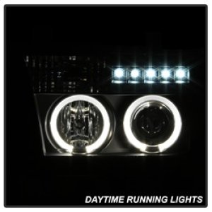 Toyota Tundra Headlights - SPYDER - Projector LED Halo - Black - `07-`13