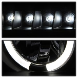 Toyota Tundra Headlights - SPYDER - Projector LED Halo - Black - `07-`13