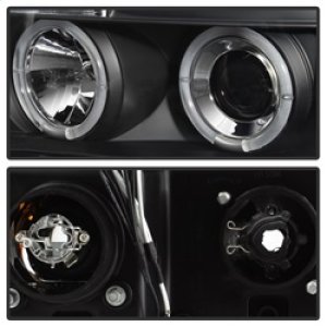 Toyota Tundra Headlights - SPYDER - Projector LED Halo - Black - `07-`13