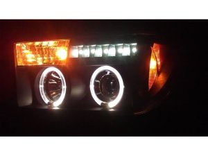 Toyota Tundra Headlights - SPYDER - Projector LED Halo - Black - `07-`13
