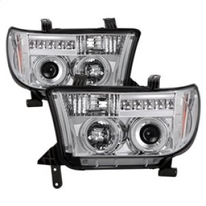 Toyota Tundra Headlights - SPYDER - Halo Projector - Chrome - `07-`13