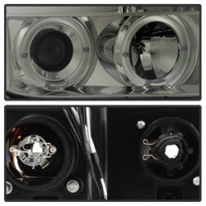 Toyota Tundra Headlights - SPYDER - Projector LED Halo - Smoke - `07-`13