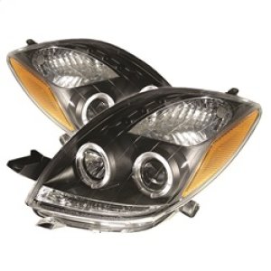 Toyota Yaris Headlights - SPYDER - Projector LED Halo - Black - `06-`08