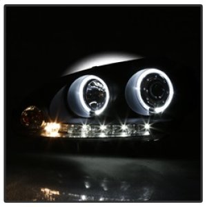 Volkswagen GTI Headlights - SPYDER - Halo LED Projector - DRL - Black - `06-`09