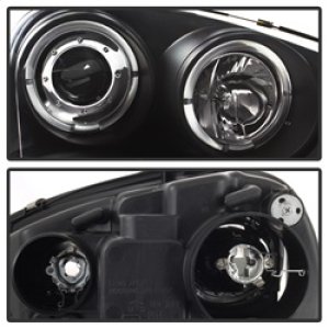 Volkswagen GTI Headlights - SPYDER - Halo LED Projector - DRL - Black - `06-`09