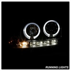 Volkswagen GTI Headlights - SPYDER - Halo LED Projector - DRL - Black - `06-`09