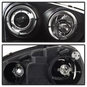 Volkswagen Jetta Headlights - SPYDER - Halo LED Projector - DRL - Black - `06-`09