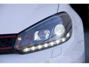 Volkswagen Golf Headlights - SPYDER - DRL Projector - Black - `10-`13