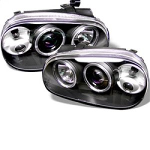 Volkswagen Golf IV Headlights - SPYDER - LED Halo - Black - `99-`05