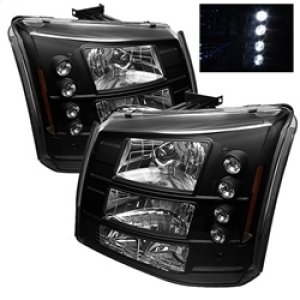 Chevrolet Silverado 2500 Headlights - SPYDER - Crystal Headlights with Bumper Lights - Black - `03-`06