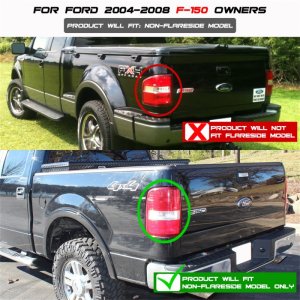 Ford F-150 Tail Lights - Rear - SPYDER - xTune LED, Black, Plug-and-Play - Black - `04-`08