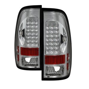 Ford F-450 Tail Lights - Rear - SPYDER - xTune LED - Chrome - `99-`07