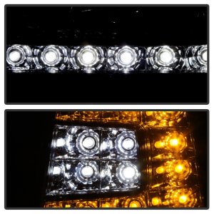 Ford F-150 Headlights - Front - SPYDER - xTune Crystal + Clear LED Corners - Smoke - `97-`03 Ford F-150 Headlights - Front - SPYDER - xTune Crystal + Clear LED Corners - Smoke - `97-`03