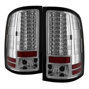 GMC Sierra LED Tail Lights - SPYDER - Chrome - `07-`13
