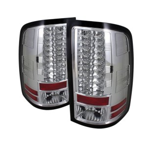 GMC Sierra LED Tail Lights - SPYDER - Chrome - `07-`13