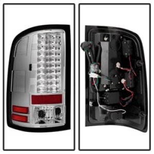 GMC Sierra LED Tail Lights - SPYDER - Chrome - `07-`13